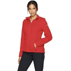 NWOT Spyder Major Cable Core Sweater Full Zip Fleece Lined Jacket Womens Size S